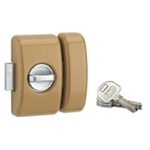 Verrou Universel 6 goupilles 45mm or 4 clés réversibles