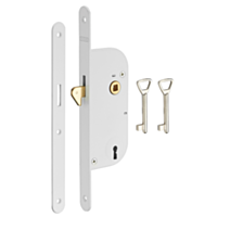 Serrure à encastrer axe 40 pène dormant 1/2 tour verni bout rond - THIRARD