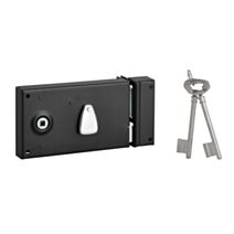 Serrure applique horizontale pêne dormant 1/2 tour 140x82mm droite