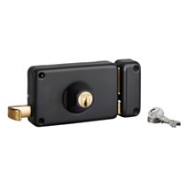 Serrure applique horizontale à cylindre à tirage 140x88mm droite - THIRARD