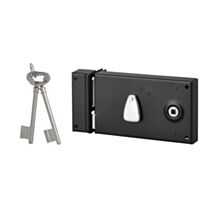 Serrure applique horizontale pêne dormant 1/2 tour 140x82mm gauche