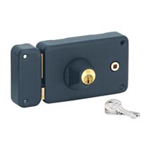 Serrure applique horizontale à double cylindre à fouil140x88 gauche - THIRARD