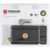 Serrure à appliquer pour porte d'entrée double cylindre droite + 3 clés THIRARD