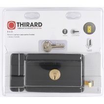 Serrure à appliquer pour porte d'entrée double cylindre gauche + 3 clés THIRARD