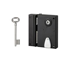 Serrure 1/2 tour 70x110mm gauche noire 1 clé - THIRARD