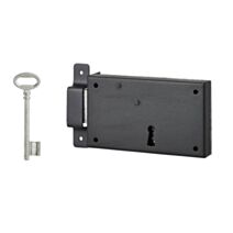 Serrure porte cave pêne demi-tour 140x80 gauche 1 clé - THIRARD