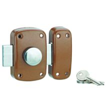 Verrou à bouton et cylindre Ø23x45mm 3 clés - 1ER