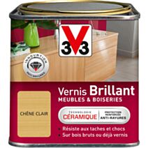 Vernis brillant meubles & boiseries reflet chêne clair 0,5 L - V33