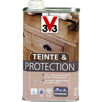 Teinte & protection meubles & boiseries mat gris fumé 0,5 L - V33