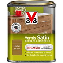Vernis meubles & boiseries satin chêne moyen 0,25 L - V33