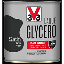 laque glycero satin 0.5 l noir - V33