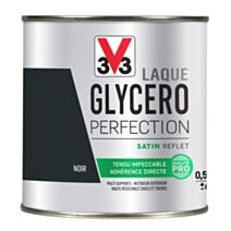 laque glycero satin 0.5 l noir - V33