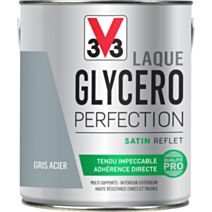 Laque glycero satin 2L gris acier - V33
