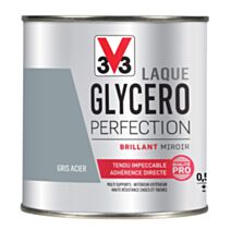 laque glycero brillante 0,5L gris acier - V33