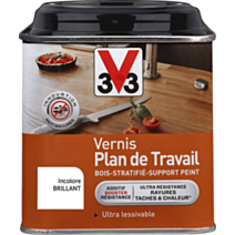 Vernis plan de travail brillant incolore 0,5 L - V33