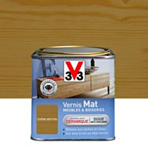 Vernis brillant meubles & boiseries mat chêne moyen 0,5 L - V33