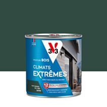 Peinture Bois Climats Extrêmes - satin vert basque- RAL 9005 0.5 L