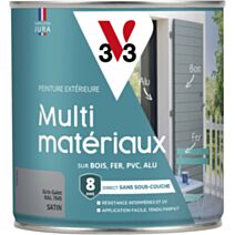Peinture multisupport direct protect satin 0,5L gris galet - V33