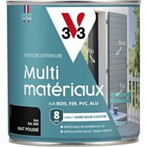 Peinture multisupport Direct Protect 0.5L Noir poudré - V33