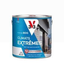Peinture bois climats extrêmes blanc brillant 2L - V33