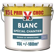 Peinture spécial chantier blanc mat 15L - V33