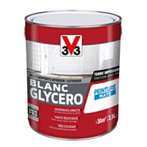 Peinture blanc glycéro mat 2,5l