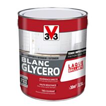 Peinture blanc glycéro brillant 2,5l