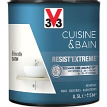 Peinture Cuisine & bain Resist'Extrême Etincelle satin 0,5L - V33
