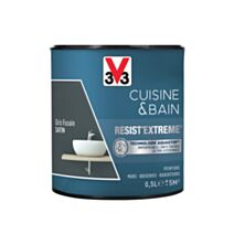 Peinture Cuisine & bain Resist'Extrême Gris fusain satin 0,5L - V33