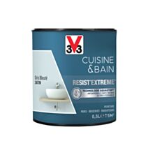 Peinture Cuisine & bain Resist'Extrême Gris bleuté satin 0,5L - V33