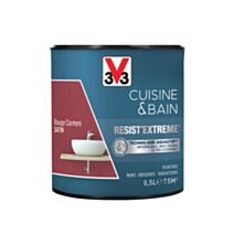 Peinture Cuisine & bain Resist'Extrême Rouge Carmen satin 0,5L - V33