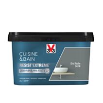 Peinture cuisine & bain Resist'Extrême gris roche satin 2L - V33