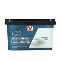 Peinture Cuisine&Bain Resist'Extrême Perce-Neige satin 2L - V33
