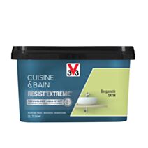 Peinture Cuisine & bain Resist'Extrême Bergamote satin 2L - V33
