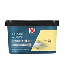 Peinture cuisine & bain Resist'Extrême jaune vichy satin 2L - V33