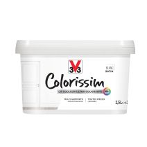 Peinture acrylique monocouche - V33 COLORISSIM satin blanc 2,5L