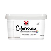 Peinture acrylique monocouche - V33 COLORISSIM satin blanc 2,5L