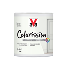 Peinture multisupport Colorissim neige satin 0,5L - V33