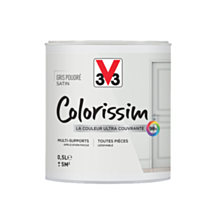 Peinture multisupport Colorissim gris poudre satin 0,5L - V33
