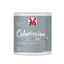 Peinture multisupport Colorissim gris acier satin 0,5L - V33