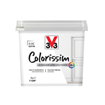 Peinture multisupport Colorissim blanc satin 1L - V33