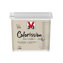 Peinture multisupport Colorissim grège satin 1L - V33