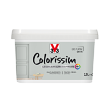 Peinture multisupport Colorissim gris platine satin 2,5L - V33