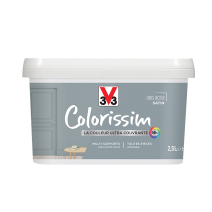 Peinture multisupport Colorissim gris acier satin 2,5L - V33