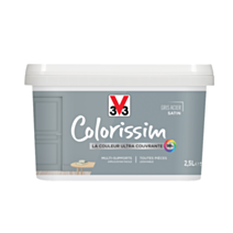 Peinture multisupport Colorissim gris acier satin 2,5L - V33