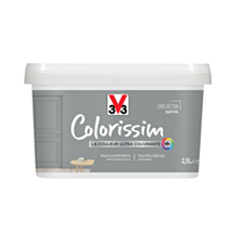 Peinture multisupport Colorissim gris béton satin 2,5L - V33