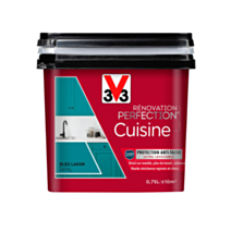 Peinture rénovation cuisine Perfection bleu lagon satin 0,75l - V33