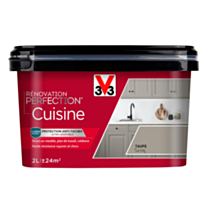Peinture rénovation cuisine Perfection taupe satin 2L - V33