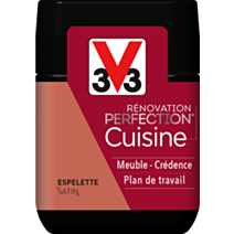 Testeur de peinture rénovation cuisine Perfection Espelette satin 75ml - V33