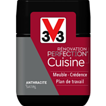Testeur de peinture rénovation cuisine Perfection gris anthracite satin 75ml - V33